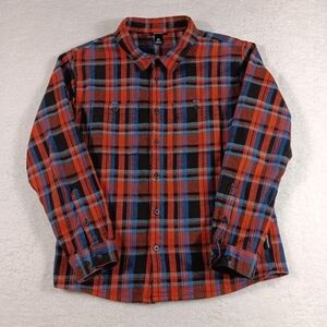 Cotopaxi Shirt Mens Medium Orange Mero Organic Flannel HeavyWeight Lumberjack
